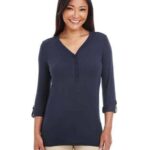 Women's Perfect Fit™ Y-Placket Convertible Sleeve Knit Top