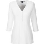 Women's Perfect Fit™ Y-Placket Convertible Sleeve Knit Top