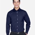 Men's Crown Collection® Solid Stretch Twill Woven Dress Shirt