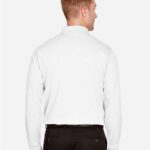 Men's CrownLux Performance® Plaited Long Sleeve Polo