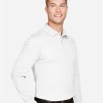 Men's CrownLux Performance® Plaited Long Sleeve Polo