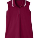 Women's CrownLux Performance® Plaited Tipped Sleeveless Polo