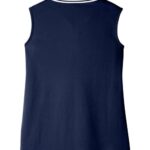 Women's CrownLux Performance® Plaited Tipped Sleeveless Polo