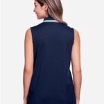 Women's CrownLux Performance® Plaited Tipped Sleeveless Polo