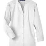 Women's Crown Collection® Stretch Broadcloth Three-Quarter Sleeve Blouse