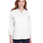 Women's Crown Collection® Stretch Broadcloth Three-Quarter Sleeve Blouse