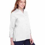 Women's Crown Collection® Stretch Broadcloth Three-Quarter Sleeve Blouse