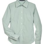 Women's Crown Collection® Banker Stripe Woven Dress Shirt