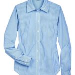 Women's Crown Collection® Banker Stripe Woven Dress Shirt