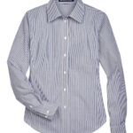 Women's Crown Collection® Banker Stripe Woven Dress Shirt