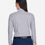 Women's Crown Collection® Banker Stripe Woven Dress Shirt