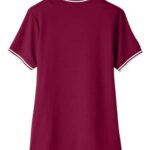Women's CrownLux Performance® Plaited Tipped V-Neck Shirt