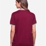 Women's CrownLux Performance® Plaited Tipped V-Neck Shirt