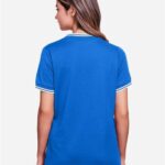 Women's CrownLux Performance® Plaited Tipped V-Neck Shirt