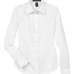 Women's Crown Collection® Solid Stretch Twill Woven Dress Shirt
