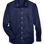 Men's Tall Crown Collection® Solid Stretch Twill Woven Dress Shirt