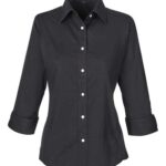 Women's Perfect Fit™ Three-Quarter Sleeve Stretch Poplin Dress Shirt