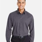 Men's CrownLux Performance® Tonal Mini Check Woven Dress Shirt