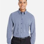 Men's CrownLux Performance® Tonal Mini Check Woven Dress Shirt