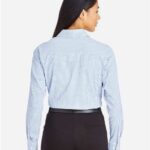 Women's CrownLux Performance® Micro Windowpane Woven Dress Shirt