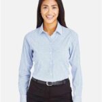 Women's CrownLux Performance® Micro Windowpane Woven Dress Shirt