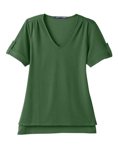 Women's CrownLux Performance® Plaited Rolled Sleeve Shirt