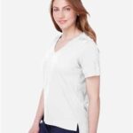 Women's CrownLux Performance® Plaited Rolled Sleeve Shirt