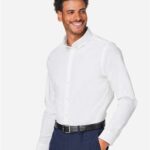 Men's CrownLux Performance® Spencer Poplin Dress Shirt