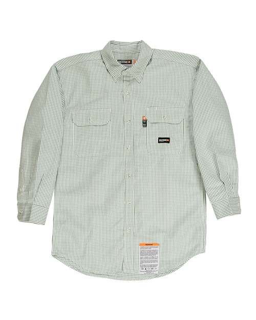 Men's Flame-Resistant Down Plaid Work Shirt