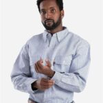Men's Flame-Resistant Down Plaid Work Shirt