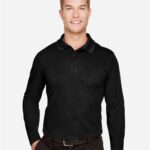 Men's Tall CrownLux Performance® Plaited Long Sleeve Polo