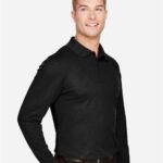 Men's Tall CrownLux Performance® Plaited Long Sleeve Polo