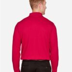 Men's Tall CrownLux Performance® Plaited Long Sleeve Polo