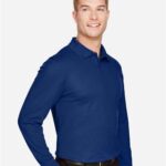 Men's Tall CrownLux Performance® Plaited Long Sleeve Polo