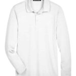 Men's Tall CrownLux Performance® Plaited Long Sleeve Polo