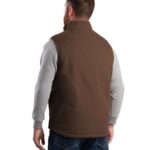 Men's Heartland Sherpa-Lined Washed Duck Vest