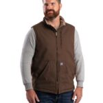 Men's Heartland Sherpa-Lined Washed Duck Vest