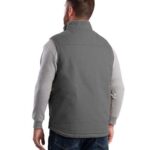 Men's Heartland Sherpa-Lined Washed Duck Vest
