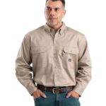 Men's Flame-Resistant Button-Down Work Shirt