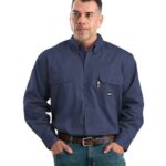 Men's Tall Flame-Resistant Button Down Work Shirt