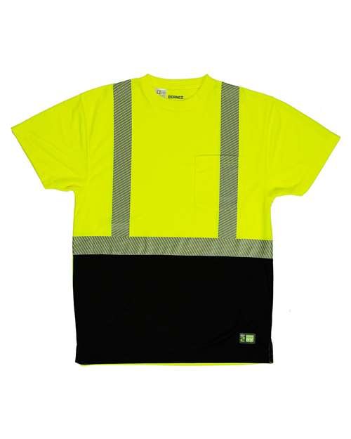 Men's Hi-Vis Class 2 Color Blocked Pocket T-Shirt
