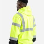 Men's Hi-Vis Class 3 Color Block Full-Zip Hooded Sweatshirt