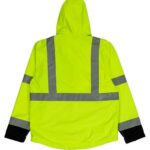 Men's Hi-Vis Class 3 Hooded Soft Shell Jacket
