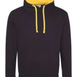 Unisex Midweight Varsity Contrast Hooded Sweatshirt