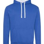 Unisex Midweight Varsity Contrast Hooded Sweatshirt