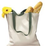 Canvas Tote with Contrast-Color Handles