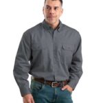 Men's Utility Lightweight Canvas Woven Dress Shirt