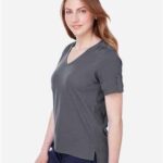 Women's CrownLux Performance® Plaited Rolled Sleeve Shirt