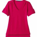 Women's CrownLux Performance® Plaited Rolled Sleeve Shirt
