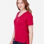 Women's CrownLux Performance® Plaited Rolled Sleeve Shirt